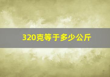 320克等于多少公斤