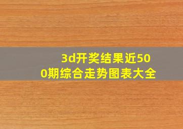 3d开奖结果近500期综合走势图表大全