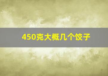 450克大概几个饺子