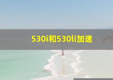 530i和530li加速