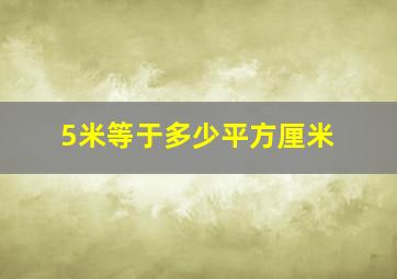 5米等于多少平方厘米