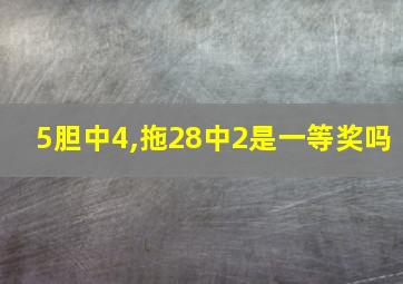 5胆中4,拖28中2是一等奖吗