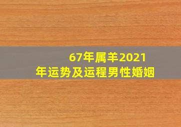 67年属羊2021年运势及运程男性婚姻