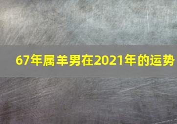 67年属羊男在2021年的运势