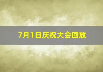 7月1日庆祝大会回放