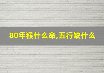 80年猴什么命,五行缺什么