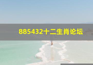 885432十二生肖论坛