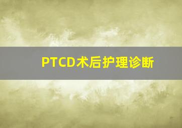 PTCD术后护理诊断