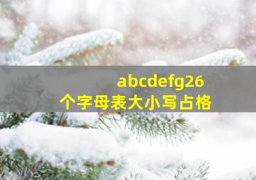 abcdefg26个字母表大小写占格