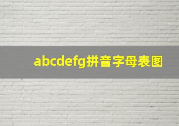 abcdefg拼音字母表图