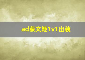 ad蔡文姬1v1出装