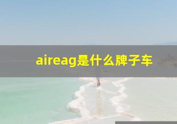 aireag是什么牌子车