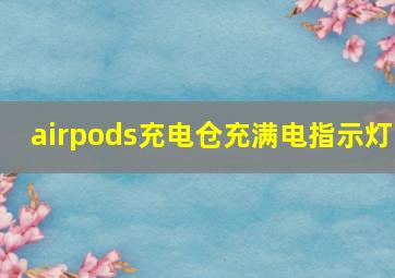 airpods充电仓充满电指示灯