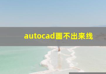 autocad画不出来线