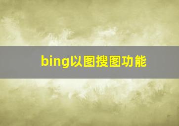 bing以图搜图功能