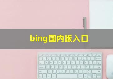 bing国内版入口