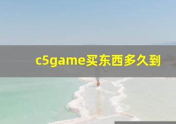 c5game买东西多久到