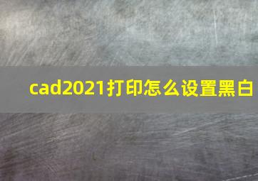 cad2021打印怎么设置黑白