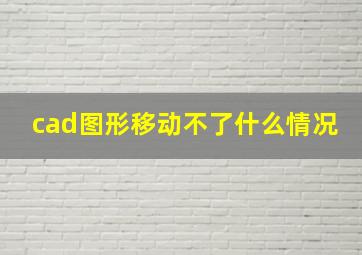 cad图形移动不了什么情况