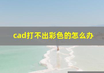 cad打不出彩色的怎么办