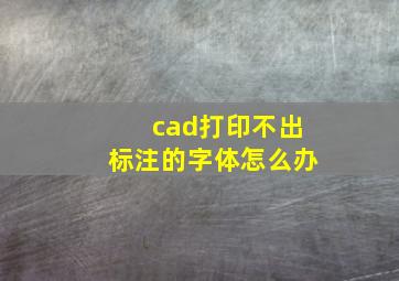 cad打印不出标注的字体怎么办