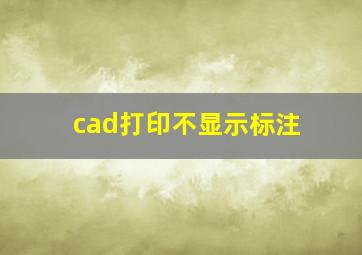 cad打印不显示标注