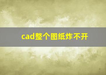 cad整个图纸炸不开