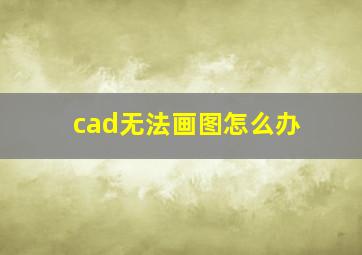 cad无法画图怎么办