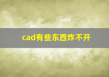 cad有些东西炸不开