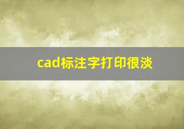 cad标注字打印很淡