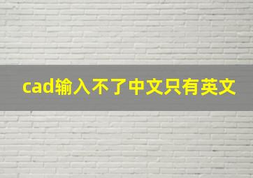 cad输入不了中文只有英文