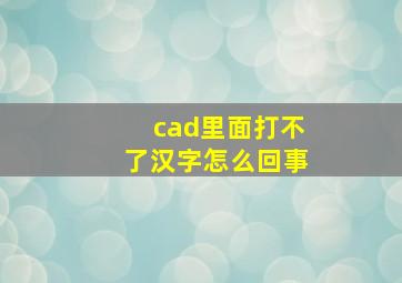 cad里面打不了汉字怎么回事