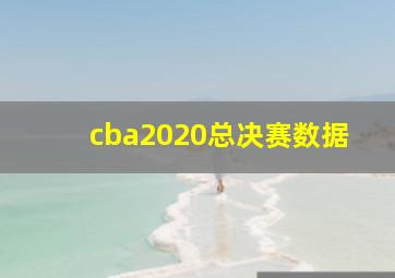 cba2020总决赛数据