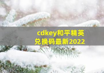 cdkey和平精英兑换码最新2022