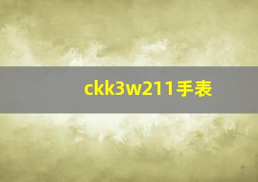 ckk3w211手表