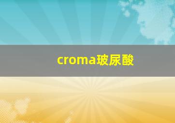 croma玻尿酸