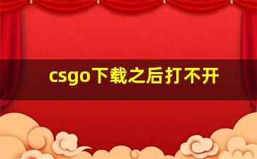 csgo下载之后打不开