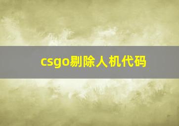 csgo剔除人机代码