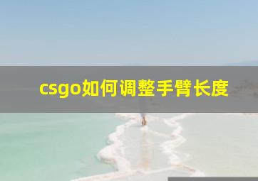 csgo如何调整手臂长度