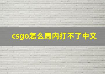 csgo怎么局内打不了中文