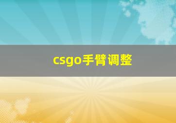 csgo手臂调整