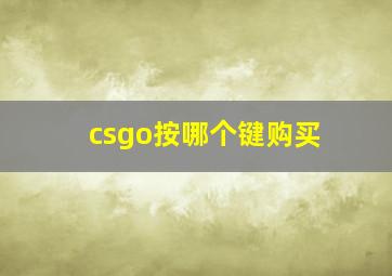 csgo按哪个键购买