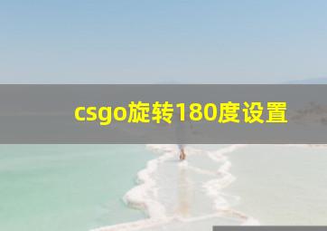 csgo旋转180度设置