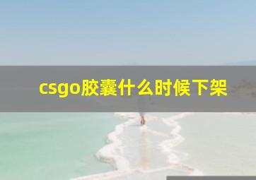 csgo胶囊什么时候下架