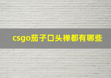 csgo茄子口头禅都有哪些