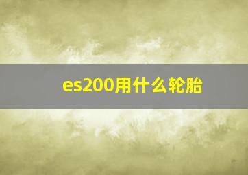 es200用什么轮胎