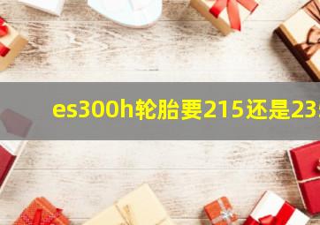 es300h轮胎要215还是235