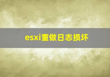 esxi重做日志损坏