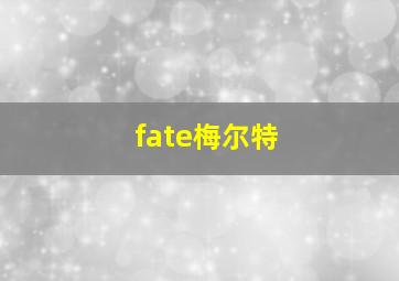 fate梅尔特