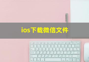 ios下载微信文件